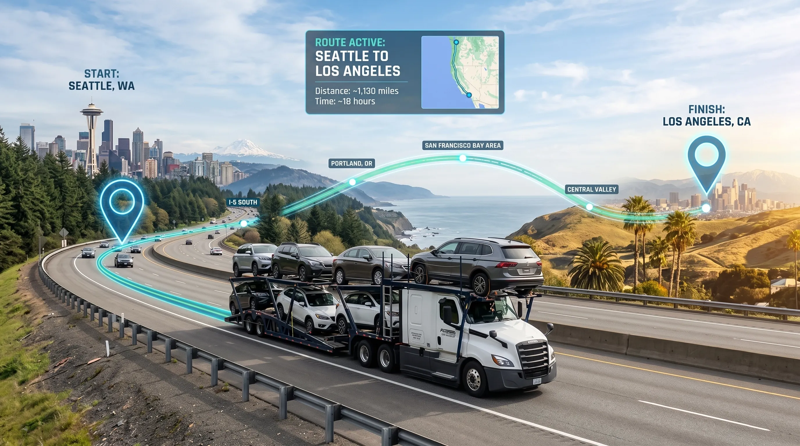 How Seattle to Los Angeles Car Shipping Works in 2026 blog post image