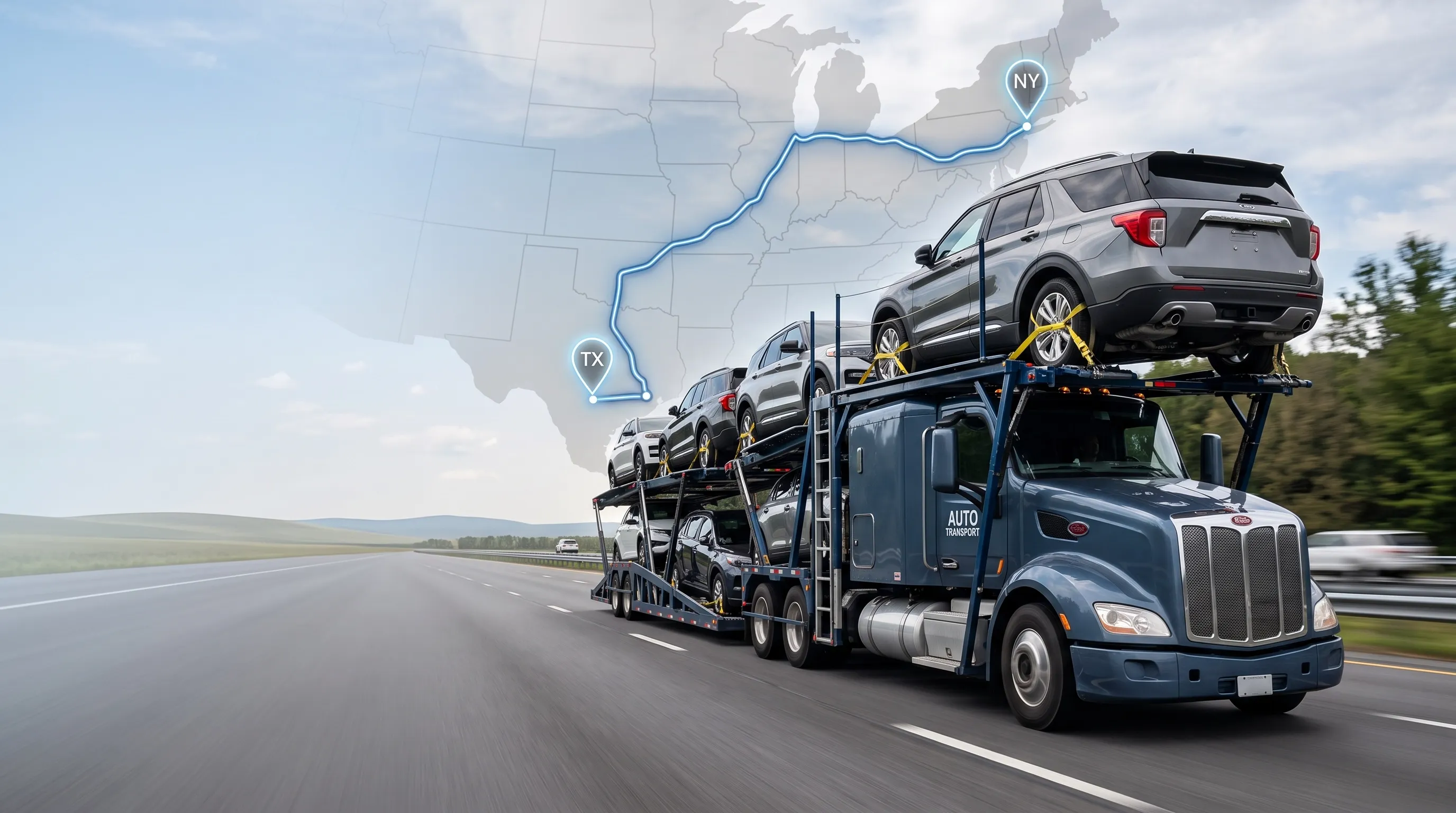 Texas to New York Car Shipping Rates by Route in 2026 blog post image