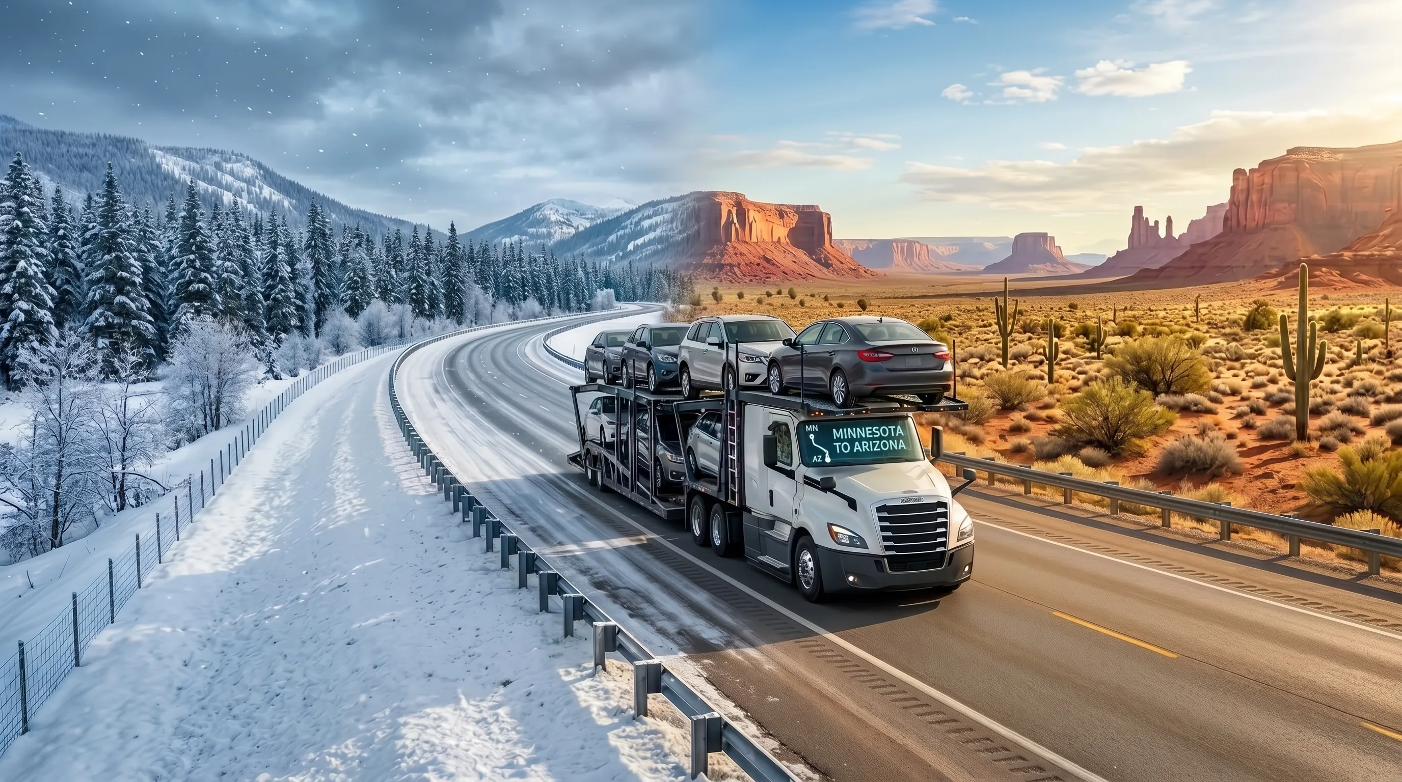 Minnesota to Arizona Car Shipping for Snowbirds: 2026 Rates blog post image